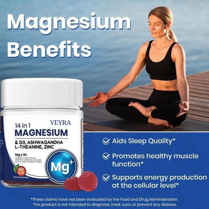 Veyra™ Magnesium Gummies 14-in-1 – Calm • Sleep • Stress Support